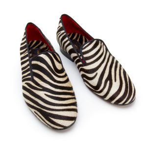 men shoes mocassin slipper zebra